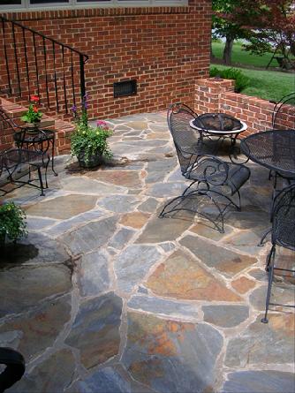 irregular flagstone patio