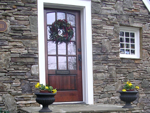cultured stone house front veneer