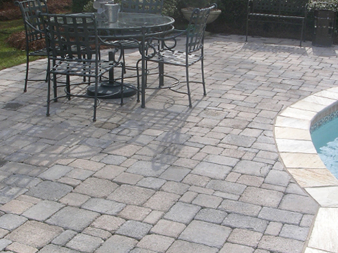 concrete paver pool deck