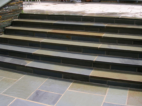 cut bluestone treads and risers